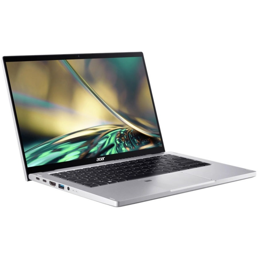 Acer Spin 3 SP314-55N SP314-55N-536K Ordinateur portable convertible 2 en 1 à écran tactile 14" - Full HD - Intel Core i5 12e génération i5-1235U - 8 Go - SSD 512 Go - Clavier anglais (États-Unis), français - Argent pur NX.K0QAA.001