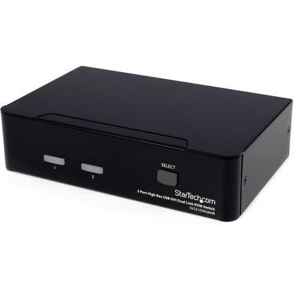 StarTech.com Commutateur KVM Dual Link USB DVI haute résolution à 2 ports avec audio SV231DVIUAHR