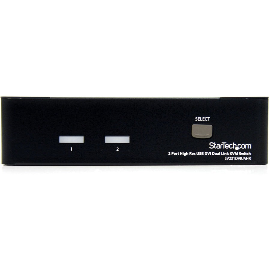 StarTech.com Commutateur KVM Dual Link USB DVI haute résolution à 2 ports avec audio SV231DVIUAHR