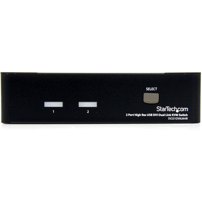 StarTech.com Commutateur KVM Dual Link USB DVI haute résolution à 2 ports avec audio SV231DVIUAHR