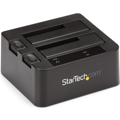 StarTech.com Station d'accueil pour disque dur USB 3.1 vers SATA à double baie, SATA I/II/III 2,5/3,5 pouces, station d'accueil SSD/HDD, baie pour disque dur USB, chargement par le haut SDOCK2U313