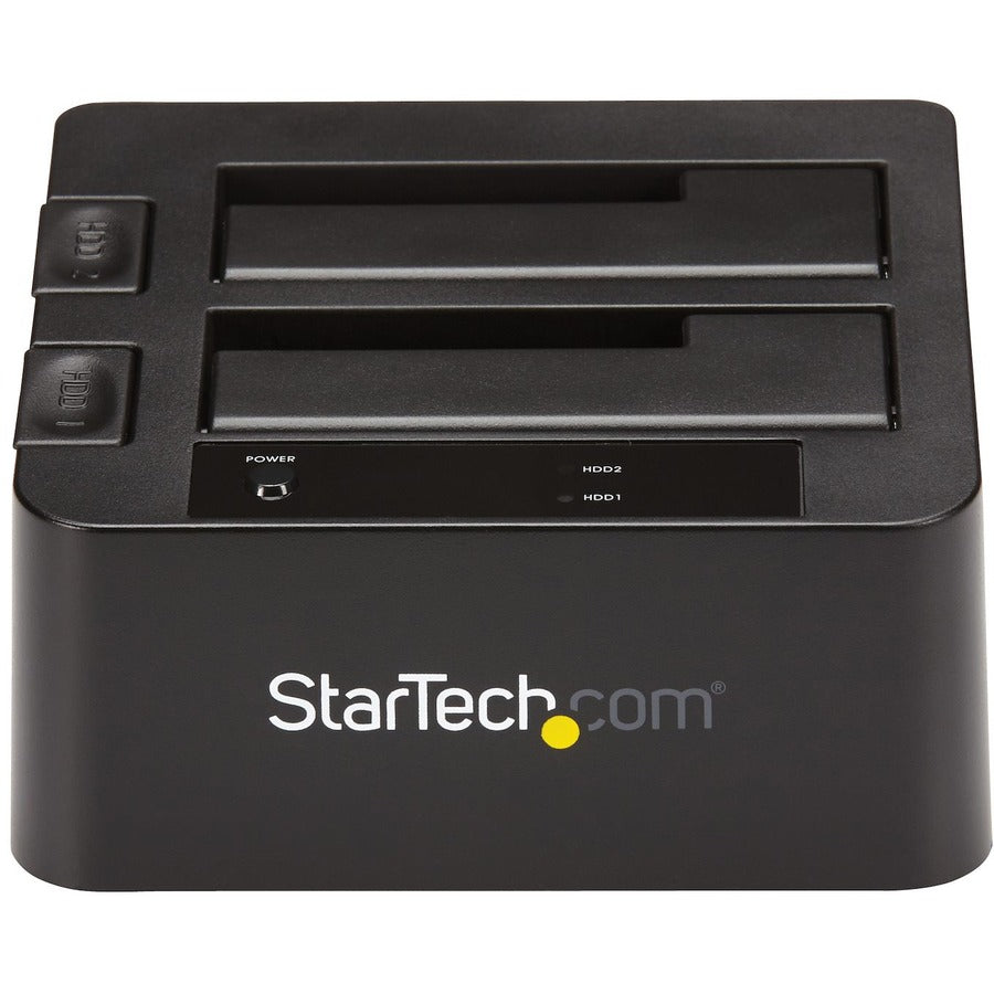 StarTech.com Station d'accueil pour disque dur USB 3.1 vers SATA à double baie, SATA I/II/III 2,5/3,5 pouces, station d'accueil SSD/HDD, baie pour disque dur USB, chargement par le haut SDOCK2U313