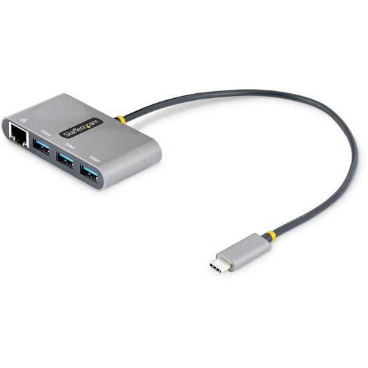 StarTech.com Hub USB-C 3 ports avec Ethernet, 3 x USB-A, Gigabit Ethernet, USB 3.0 5 Gbit/s, alimenté par bus, hub USB Type-C pour ordinateur portable avec GbE HB30C3A1GEA2