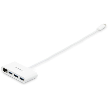 StarTech.com Hub USB C 3 ports avec Gigabit Ethernet - USB-C vers 3x USB-A - USB 3.0 - Blanc - Hub USB avec GbE - Adaptateur USB-C vers USB - Hub USB Type C HB30C3A1GEA