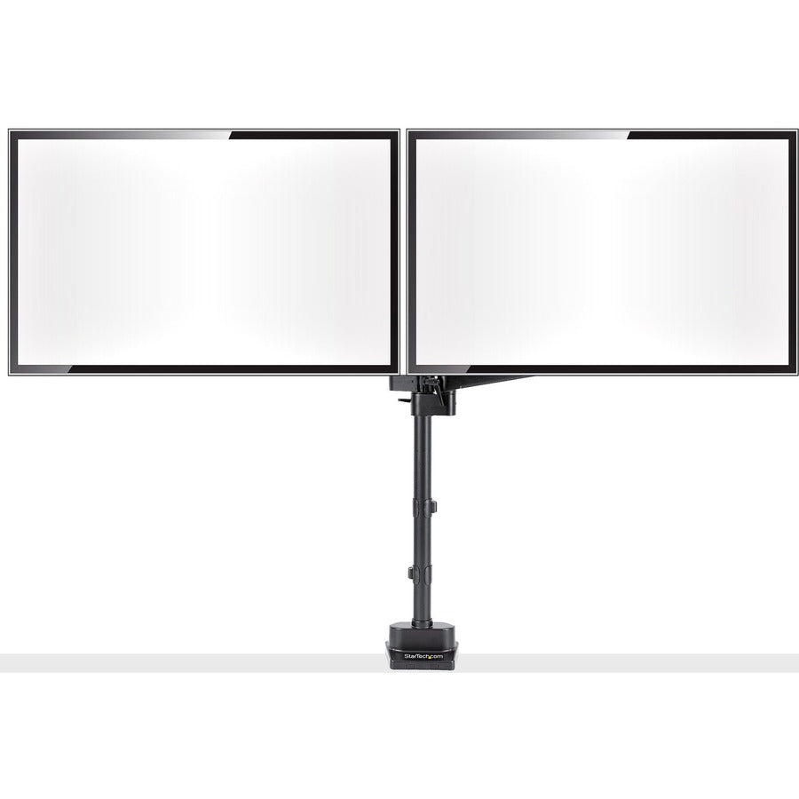 StarTech.com Support de bureau pour écran double, hauteur réglable, support de moniteur entièrement mobile pour 2 écrans VESA jusqu'à 32 pouces (17,6 lb/8 kg) ARMDUALPIVOT