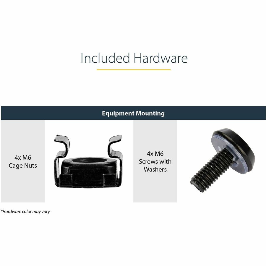 Étagère pour rack de serveur 2U StarTech.com - Plateau de montage en rack cantilever fixe de 40,6 cm de profondeur pour boîtier de données/AV/réseau de 48,3 cm avec écrous à cage et vis CABSHELF