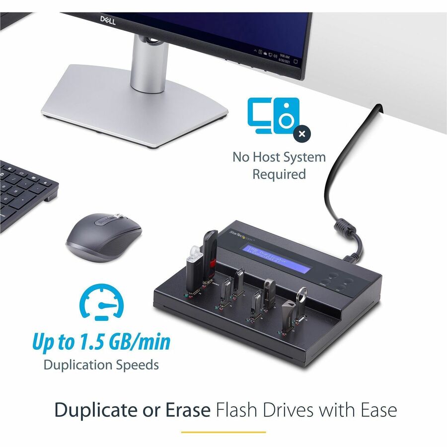 StarTech.com Duplicateur et effaceur USB autonome 1:7 - pour clés USB - Duplicateur de clé USB - Copieur USB - Duplicateur de clé USB USBDUPE17