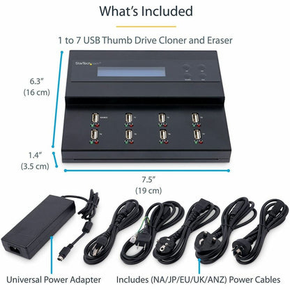 StarTech.com Duplicateur et effaceur USB autonome 1:7 - pour clés USB - Duplicateur de clé USB - Copieur USB - Duplicateur de clé USB USBDUPE17