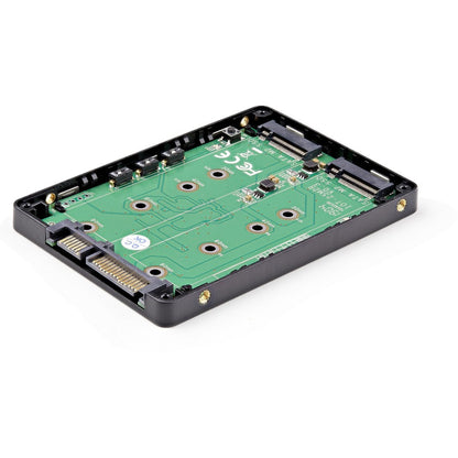 StarTech.com Dual M.2 SATA Adapter with RAID - 2x M.2 SSDs to 2.5in SATA (6Gbps) RAID Adapter Converter with TRIM Support 25S22M2NGFFR