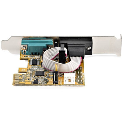StarTech.com Carte série PCI Express à 2 ports, carte série double port PCIe vers RS232 (DB9), UART 16C1050, rétention COM, Windows et Linux 21050-PC-SERIAL-LP