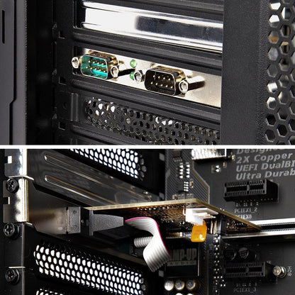 StarTech.com Carte série PCI Express à 2 ports, carte série double port PCIe vers RS232 (DB9), UART 16C1050, rétention COM, Windows et Linux 21050-PC-SERIAL-LP