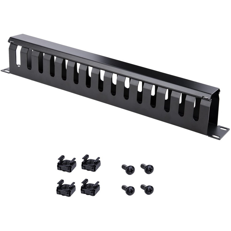 StarTech.com Panneau de gestion des câbles pour rack 1U avec couvercle CMDUCT1UX