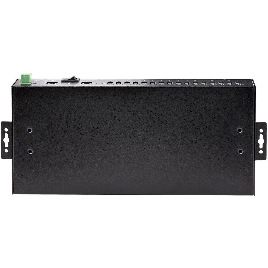 StarTech.com Hub USB 3.0 industriel 16 ports 5 Gbit/s, montable, alimentation par bornier jusqu'à 120 W partagée, chargement USB, hub/commutateur double hôte 5G16AINDS-USB-A-HUB