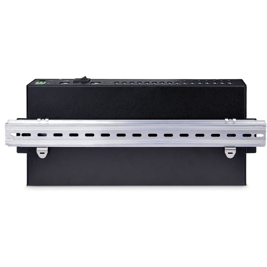 StarTech.com Hub USB 3.0 industriel 16 ports 5 Gbit/s, montable, alimentation par bornier jusqu'à 120 W partagée, chargement USB, hub/commutateur double hôte 5G16AINDS-USB-A-HUB
