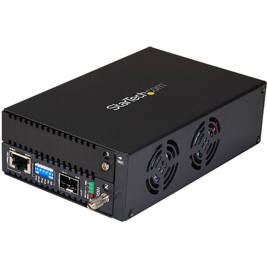 StarTech.com Convertisseur de média cuivre vers fibre 10 Gigabit Ethernet - Open SFP+ - Géré - Convertisseur de média Ethernet 10G ET10GSFP