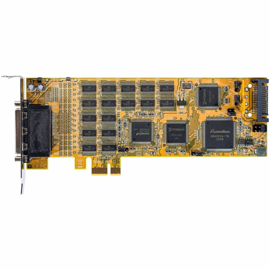 StarTech.com Carte série PCI Express 16 ports - Profil bas - Carte série PCIe haute vitesse avec 16 ports DB9 RS232 PEX16S550LP