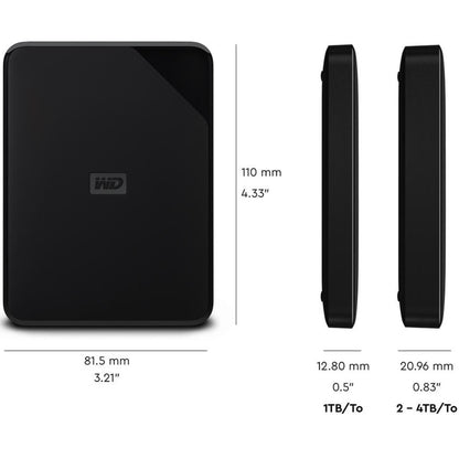 Disque dur externe portable WD Elements SE WDBJRT0020BBK-WESN 2 To WDBJRT0020BBK-WESN