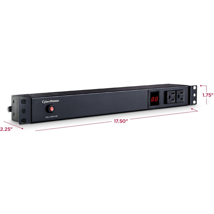 PDU CyberPower PDU15M2F8R à 10 prises avec compteur PDU15M2F8R