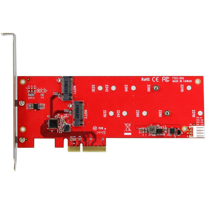 StarTech.com Carte contrôleur SSD SATA 2x M.2 - PCIe - Contrôleur PCI Express M.2 SATA III - Adaptateur de carte NGFF PEX2M2