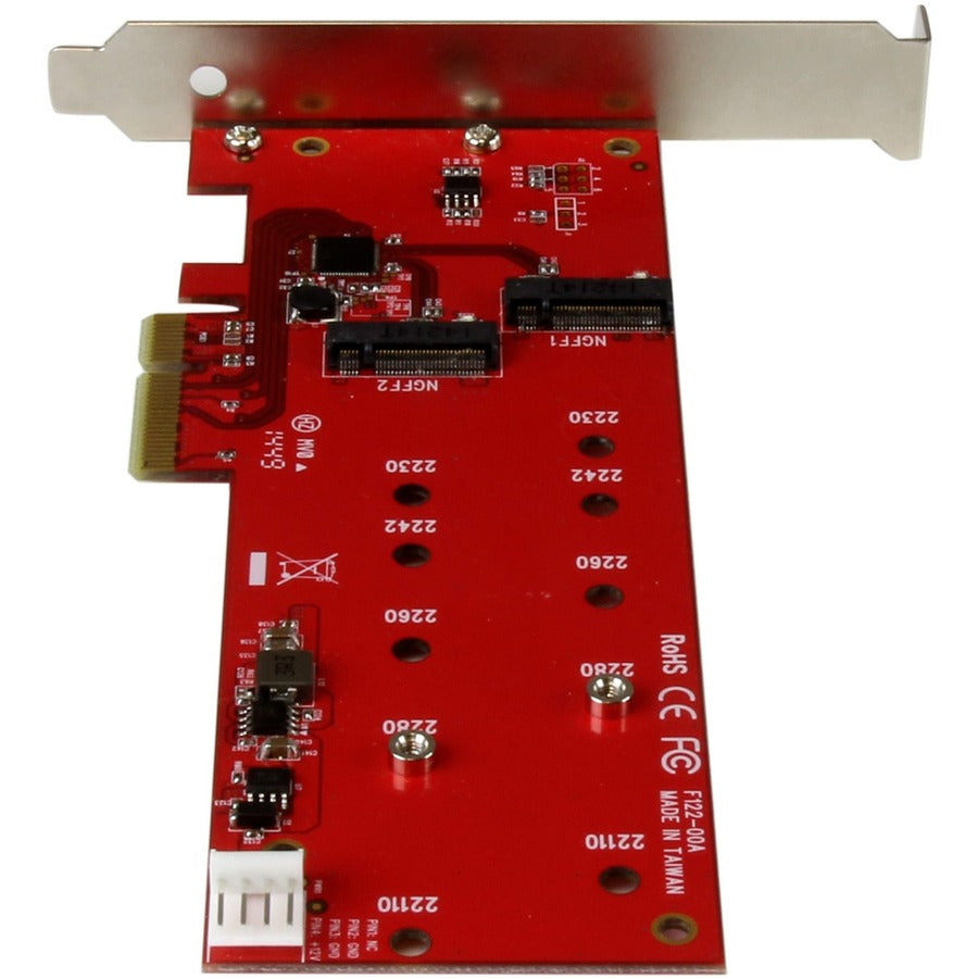 StarTech.com Carte contrôleur SSD SATA 2x M.2 - PCIe - Contrôleur PCI Express M.2 SATA III - Adaptateur de carte NGFF PEX2M2
