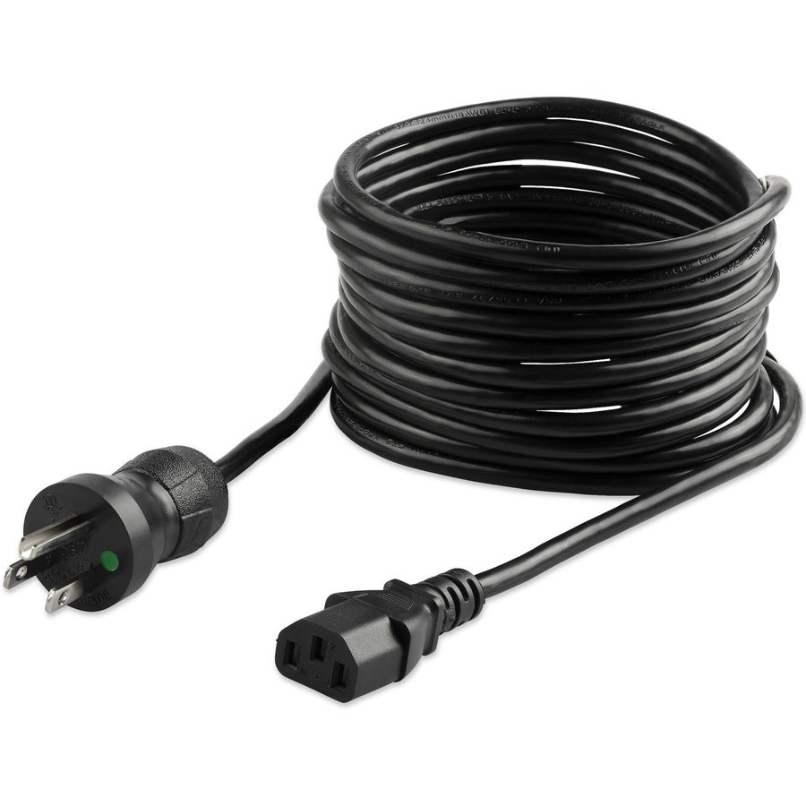 StarTech.com Cordon d'alimentation de qualité hospitalière de 4,5 m (15 pi), 18 AWG, NEMA 5-15P vers C13, 10 A 125 V, câble d'alimentation médical Green Dot, câble d'alimentation pour moniteur PXTMG10115
