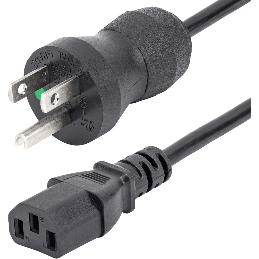 StarTech.com Cordon d'alimentation de qualité hospitalière de 4,5 m (15 pi), 18 AWG, NEMA 5-15P vers C13, 10 A 125 V, câble d'alimentation médical Green Dot, câble d'alimentation pour moniteur PXTMG10115
