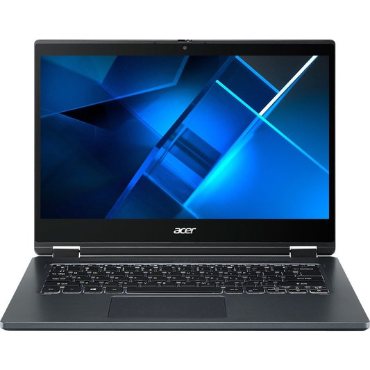 Acer TravelMate Spin P4 P414RN-51 TMP414RN-51-52YE Ordinateur portable convertible 2 en 1 à écran tactile 14" - Full HD - Intel Core i5 11e génération i5-1135G7 - 16 Go - SSD 512 Go - Clavier anglais - Bleu ardoise NX.VP4AA.00B