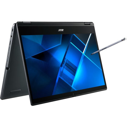 Acer TravelMate Spin P4 P414RN-51 TMP414RN-51-52YE Ordinateur portable convertible 2 en 1 à écran tactile 14" - Full HD - Intel Core i5 11e génération i5-1135G7 - 16 Go - SSD 512 Go - Clavier anglais - Bleu ardoise NX.VP4AA.00B