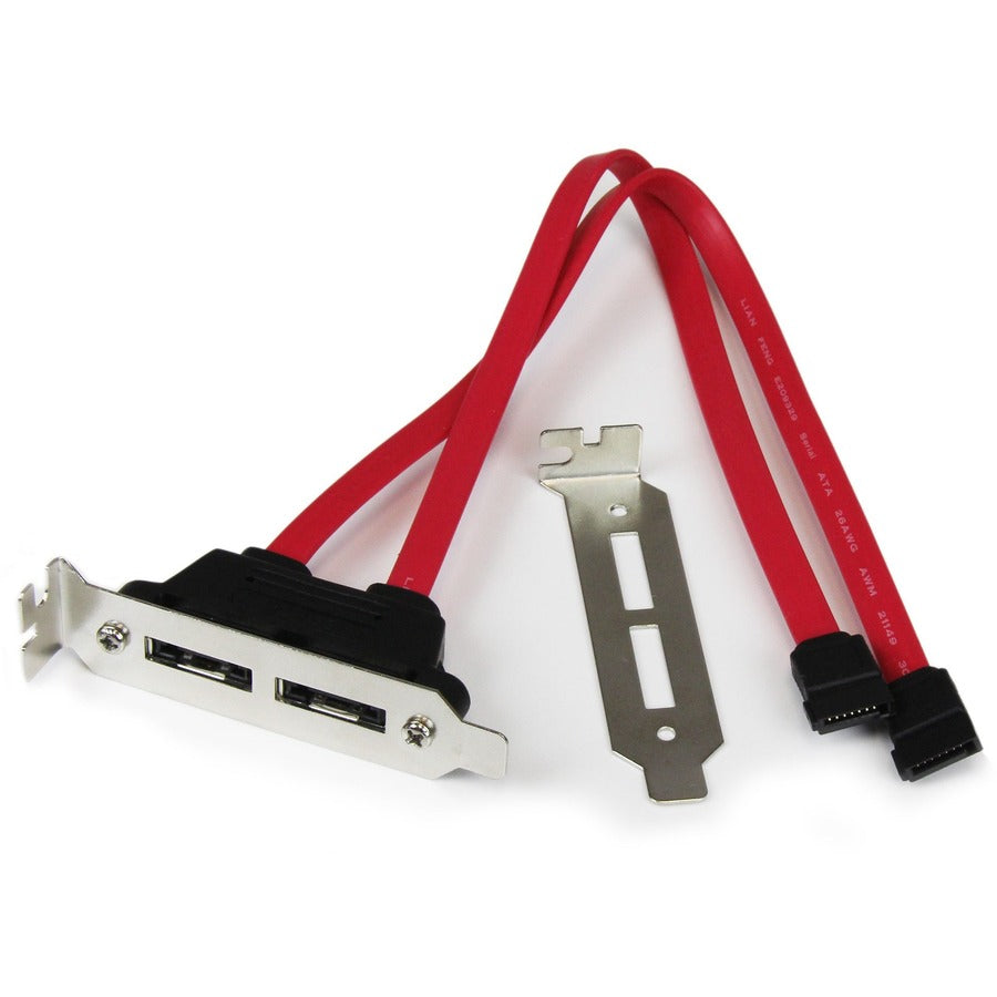 StarTech.com Adaptateur de plaque SATA vers eSATA à profil bas à 2 ports ESATAPLT2LP