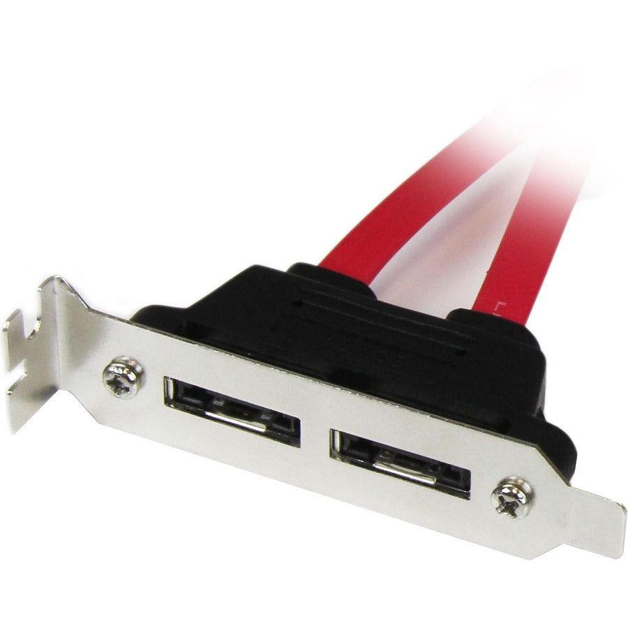 StarTech.com Adaptateur de plaque SATA vers eSATA à profil bas à 2 ports ESATAPLT2LP