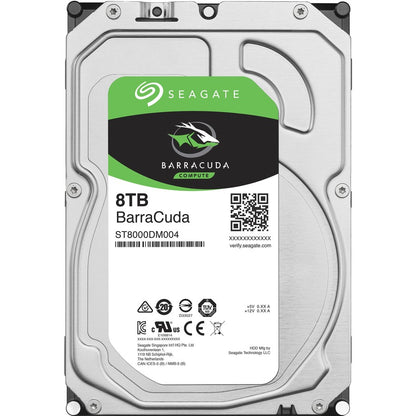 Seagate BarraCuda ST8000DM004 8 TB Hard Drive - 3.5" Internal - SATA (SATA/600) ST8000DM004