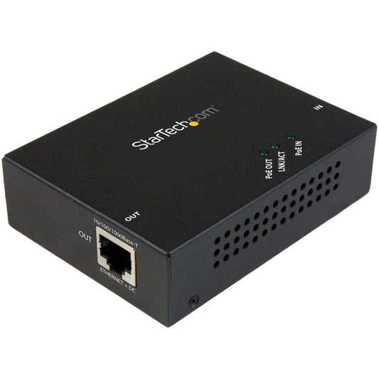 StarTech.com Extendeur PoE+ Gigabit 1 port - 802.3at et 802.3af - 100 m (330 pi) - Extendeur Power over Ethernet - Extendeur réseau répéteur PoE POEEXT1GAT