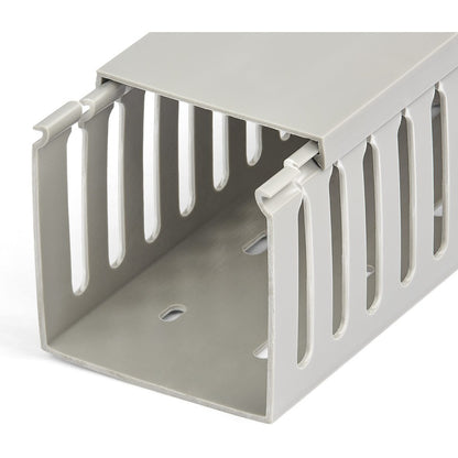 StarTech.com Cable Management Raceway with Cover 3"(75mm)W x 3"(75mm)H, 6.5ft(2m) length, 3/8"(8mm) Slots, Wall Wire Duct, UL Listed CBMWD7575