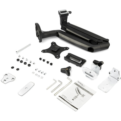 StarTech.com Bras de moniteur de bureau, bras de moniteur VESA ergonomique robuste pour écran simple de 34 pouces (19,8 lb/9 kg), articulé, pince en C/œillet ARMPIVOTHDB