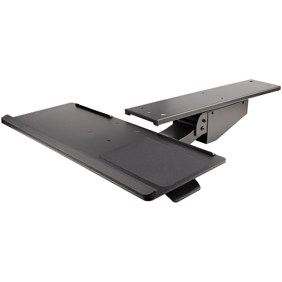 StarTech.com Plateau de clavier sous le bureau, plateau de clavier et de souris réglable en hauteur (10" x 26"), plateau de clavier d'ordinateur ergonomique avec tapis de souris KBTRAYADJ2