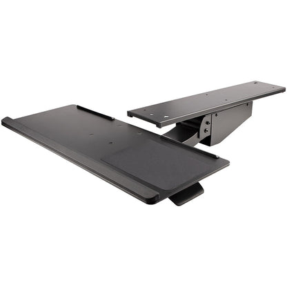 StarTech.com Plateau de clavier sous le bureau, plateau de clavier et de souris réglable en hauteur (10" x 26"), plateau de clavier d'ordinateur ergonomique avec tapis de souris KBTRAYADJ2