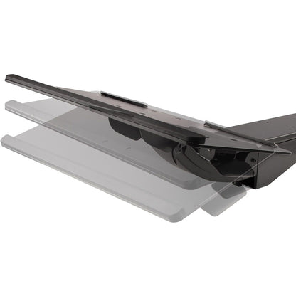 StarTech.com Plateau de clavier sous le bureau, plateau de clavier et de souris réglable en hauteur (10" x 26"), plateau de clavier d'ordinateur ergonomique avec tapis de souris KBTRAYADJ2