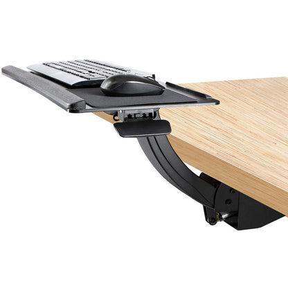 StarTech.com Plateau de clavier sous le bureau, plateau de clavier et de souris réglable en hauteur (10" x 26"), plateau de clavier d'ordinateur ergonomique avec tapis de souris KBTRAYADJ2