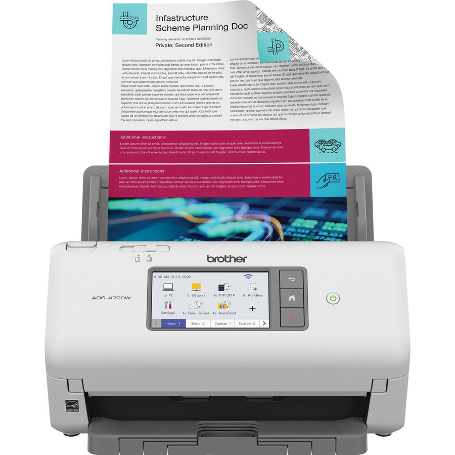 Brother ADS-4700W Sheetfed Scanner - 600 x 600 dpi Optical ADS4700W
