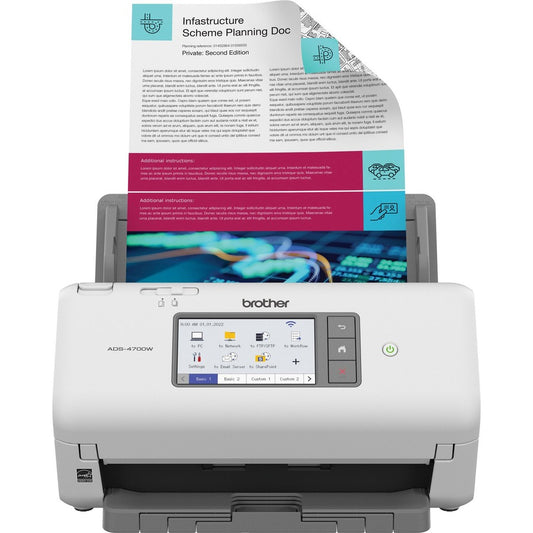 Brother ADS-4700W Sheetfed Scanner - 600 x 600 dpi Optical ADS4700W
