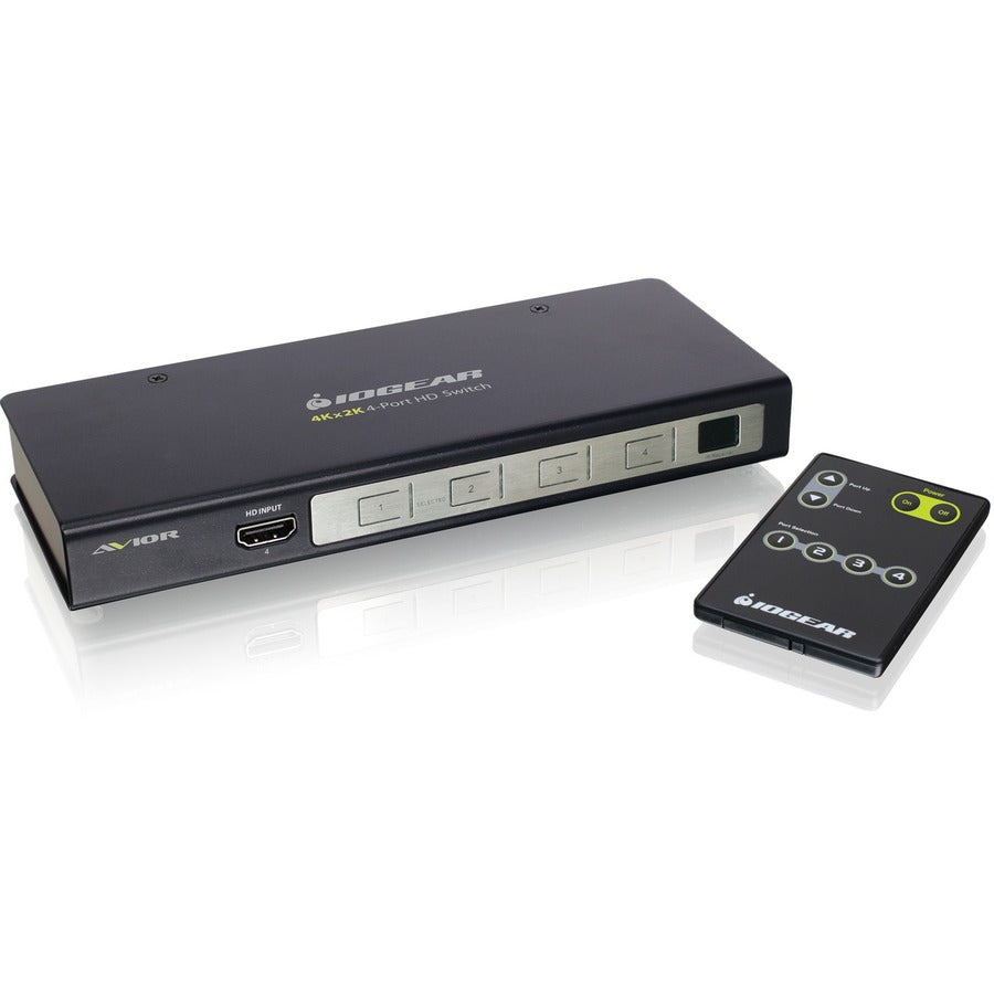 IOGEAR 4K UHD 4-Port HDMI Switch with RS-232 Support GHSW8241