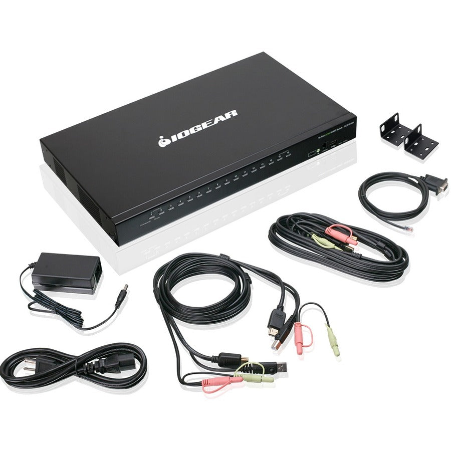 Commutateur KVM USB HDMI 16 ports IOGEAR avec audio (conforme TAA) GCS1816H