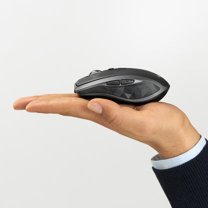Souris sans fil Logitech MX Anywhere 2S - Utilisation sur n'importe quelle surface, défilement ultra-rapide, rechargeable, contrôle jusqu'à 3 ordinateurs et ordinateurs portables Apple Mac et Windows (Bluetooth ou USB), noir 910-005748