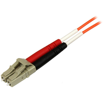 Câble à fibre optique StarTech.com de 1 m - Duplex multimode 50/125 - OFNP Plenum - LC/ST - OM2 - Câble de raccordement à fibre optique LC vers ST 50FIBPLCST1