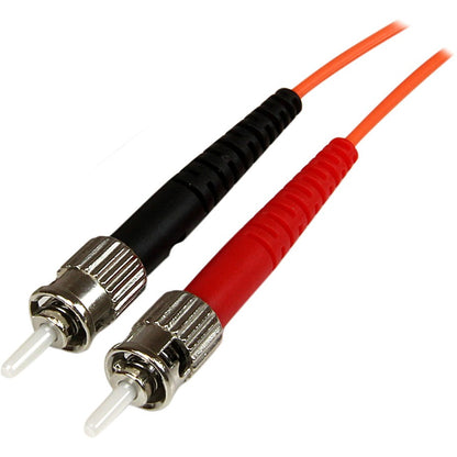Câble à fibre optique StarTech.com de 1 m - Duplex multimode 50/125 - OFNP Plenum - LC/ST - OM2 - Câble de raccordement à fibre optique LC vers ST 50FIBPLCST1