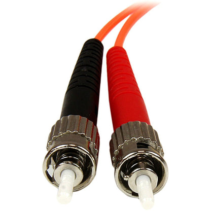 Câble à fibre optique StarTech.com de 1 m - Duplex multimode 50/125 - OFNP Plenum - LC/ST - OM2 - Câble de raccordement à fibre optique LC vers ST 50FIBPLCST1