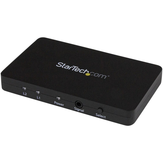 StarTech.com Commutateur vidéo automatique HDMI à 2 ports avec boîtier en aluminium et prise en charge MHL - 4K 30 Hz VS221HD4K