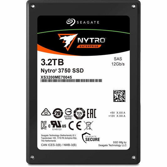 Disque SSD Seagate Nytro 3000 XS3200ME70045 3,20 To - 2,5" interne - SAS (SAS 12 Gbit/s) - Écriture intensive XS3200ME70045