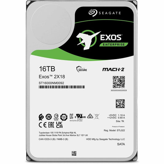 Disque dur Seagate Exos 2X18 ST16000NM0092 16 To - Interne - SATA (SATA/600) ST16000NM0092