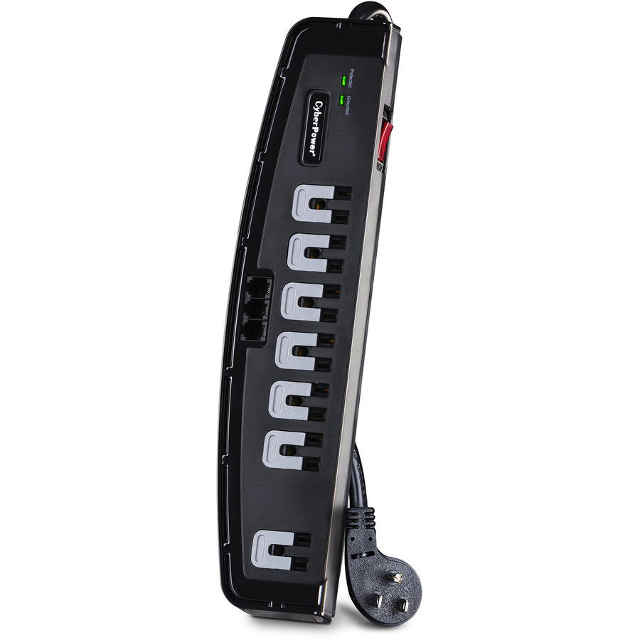 CyberPower CSP706T Professional 7-Outlets Surge Suppressor 6FT Cord and TEL - Plain Brown Boxes CSP706T